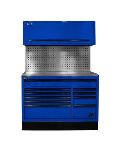 Homak Manufacturing 54 in. CTS Centralized Tool Storage with Tool Board Back Splash Set, Blue