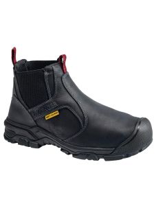 FSIA7343-8.5M image(0) - Avenger Work Boots Ripsaw Romeo Series &hyphen; Men's Mid-Top Slip-On Boots - Aluminum Toe - IC|EH|SR|PR|MT &hyphen; Black/Black &hyphen; Size: 8.5M