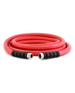 Avagard 1/2" Contractor Grade Hot and Cold Rubber Water Hose with 3/4" GHT Brass Fittings - 25 Feet