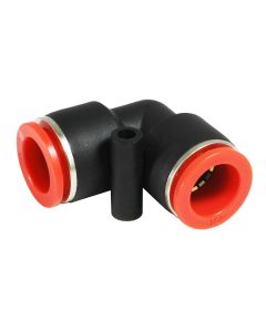 SUR&R 1/2" Push to Connect Nylon Fuel Line Union, 90 deg.