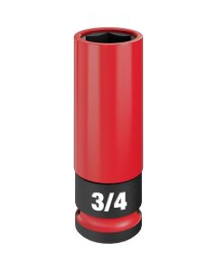 MLW49-66-7810 image(0) - Milwaukee Tool SHOCKWAVE Impact Duty 1/2 Drive 3/4" SAE Lug Nut Wheel Socket