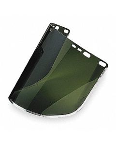 SRW29053 image(0) - Jackson Safety - Replacement Windows for F30 Acetate Face Shields - Medium Green - 8" x 15.5" x.040" - D Shaped - Bound - (24 Qty Pack)