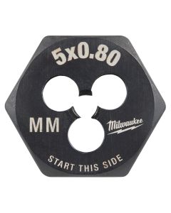 MLW49-57-5329 image(0) - Milwaukee Tool M5-0.80 mm 1-Inch Hex Threading Die