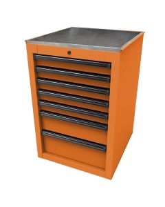 HOMOG08022070 image(0) - Homak Manufacturing RS PRO 22 in. 7-Drawer Side Cabinet, Orange