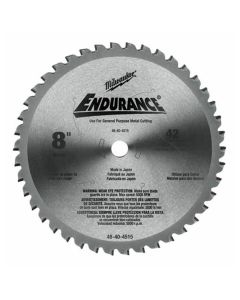 MLW48-40-4515 image(0) - Milwaukee Tool 8" Metal & Stainless Cutting Circular Saw Blade