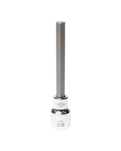 MAY16466 image(0) - Mayhew Mayhew 3/8-Inch SAE Hex Medium Insert Socket Bit, 1/2-Inch Drive