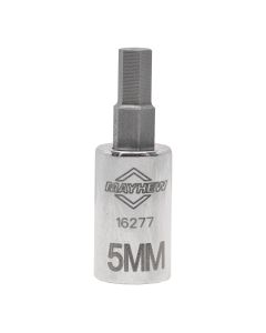 MAY16277 image(0) - Mayhew Mayhew 5 MM Metric Hex Short Insert Socket Bit, 1/4-Inch Drive