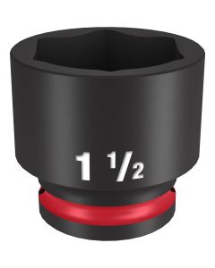 MLW49-66-6218 image(0) - Milwaukee Tool SHOCKWAVE Impact Duty  1/2"Drive 1-1/2" Standard 6 Point Socket