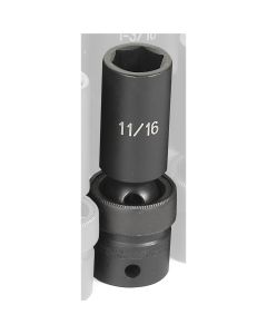 GRE2022UD image(0) - Grey Pneumatic SOC 11/16 1/2D IMP UNIV 6PT DP BLK