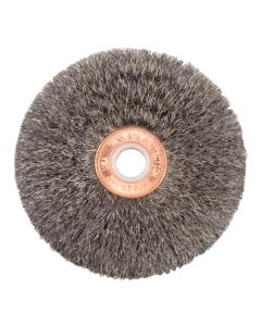 WEI15543 image(1) - Weiler 3" SMALL DIAMETER CRIMPED WIRE WHEEL, .008" STEEL FILL, 1/2" ARBOR HOLE