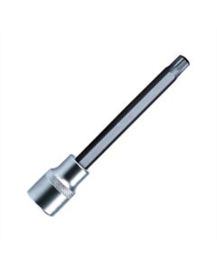 VIM Tools XZN6 12 Point Triple Sq, 4L Bit And Holder, Black Bit with 1/4 Inch Square Drive Satin Chrome Knurled Holder