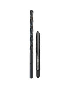 MLW49-57-5534 image(0) - Milwaukee Tool 1/4"-20 NC Straight Flute Plug Tap & #7 Drill Bit