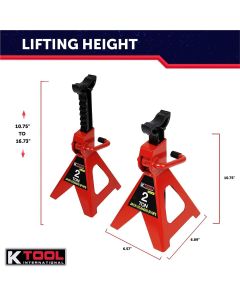 KTI61201 image(6) - K Tool International Jack Stands 2 Ton (Pair)