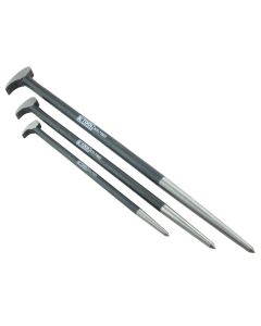 KTI71604 image(0) - K Tool International 3 Piece Roll Head Ladyfoot Pry Bar Set