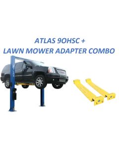 ATEATTD-9OHSC-COMBO-FPD image(0) - Atlas Equipment 9OHSC 2-Post Lift + Lawn Mower Adapter Combo