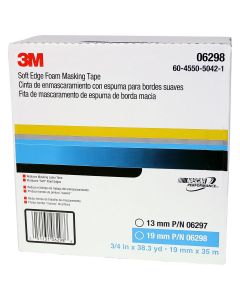 MMM6298 image(0) - 3M TAPE SOFT EDGE FOAM MASKING 3/4" 27.3YDS