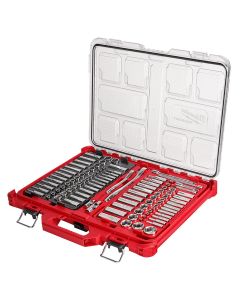 MLW48-22-9486 image(1) - Milwaukee Tool 106pc 1/4" and 3/8" Metric & SAE Ratchet and Socket Set with PACKOUT Low-Profile Organizer