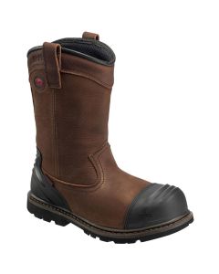 FSIA7876-8.5-6E image(0) - Avenger Work Boots Hammer Wellington Series - Men's Boots - Carbon Nano-Fiber Toe - IC|EH|SR|PR - Brown/Black - Size: 8.5XXW
