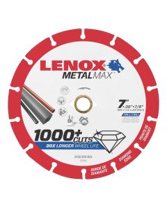 LEX1972924 image(0) - Lenox Tools LENOX Metal Max DIAM CUTOFF WHEEL AG/CS 7" X 7/8"