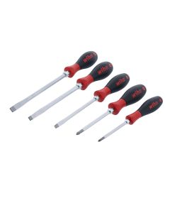 WIH53095 image(0) - Wiha Tools 5 Piece SoftFinish X Heavy Duty Slotted and Phillips Screwdriver Set