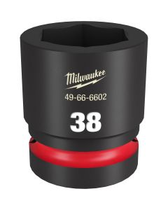 MLW49-66-6602 image(0) - Milwaukee Tool SHOCKWAVE Impact Duty 1"Drive 38MM Standard 6 Point Socket