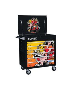 SUN8057CAROL image(0) - Sunex Premium Full Drawer Service Cart - Pinup Girl Carol