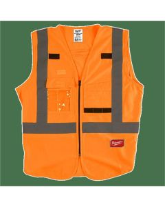 MLW48-73-5034 image(1) - Milwaukee Tool Class 2 High Visibility Orange Safety Vest - 4XL/5XL