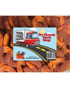 THS689107-963175 image(0) - Smokehouse Jerky 8oz Dry Chamoy Gummy Peach Rings