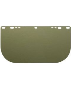 Jackson Safety - Replacement Windows for F20 Polycarbonate Face Shields - Dark Green - 8" x 15.5" x.040" - E Shaped - Unbound - (36 Qty Pack)