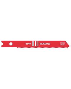 MLW48-42-0140 image(0) - Milwaukee Tool 2-3/4" METAL CUTTING JIG SAW BLADES, 24 TPI, HIGH SPEED STEEL, U-SHANK, (5-PK)