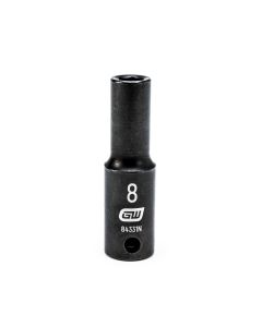 KDT84331N image(1) - GearWrench 3/8" Drive 6 Point Deep Impact Metric Socket 8mm