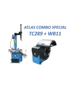 ATETCWB-COMBO8-FPD image(0) - Atlas Automotive Equipment Atlas Equipment TC289 Rim Clamp Tire Changer + WB11 Wheel Balancer Combo Package