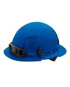 MLW48-73-1105 image(0) - Blue Full Brim Hard Hat w/4pt Ratcheting Suspension - Type 1, Class E