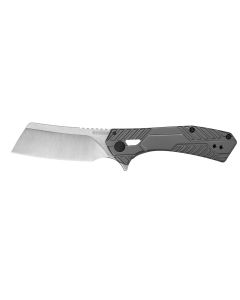 KER3445 image(0) - Kershaw Static Manual Open Frame Lock Cleaver Blade EDC Folding Pocket Knife - Gray