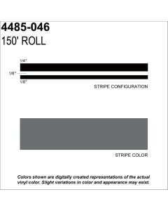 SHR4485-046 image(0) - Pinstripe Light Charcol 1/2" x 150'