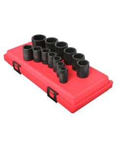 SUN2650 image(0) - Sunex SOCKET SET IMPACT 1/2IN. DRIVE 13 PC STD SAE 6 PT