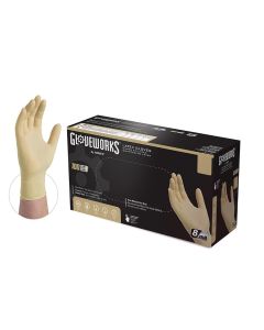 AMXILHD48100 image(0) - XL Gloveworks HD P/F Textured Latex Gloves