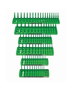 HNE92014 image(0) - 6 Piece 3 Row Socket Tray Set - Green