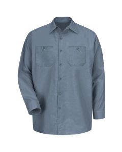 VFISP14PB-RG-M image(0) - Workwear Outfitters Men's Long Sleeve Indust. Work Shirt Postman Blue, Medium