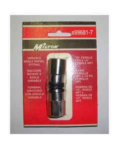 Milton Industries Variable Angle Swivel 1/4" FNPT x 1/4" FNPT