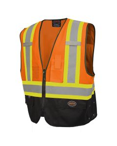SRWV1020251U-45XL image(0) - Pioneer - Safety Vest - Hi-Vis Orange/Black - Size 4XL/5XL