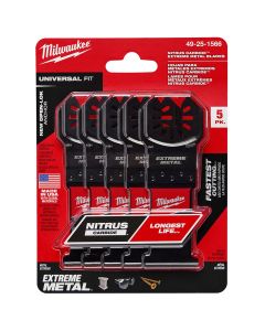 MLW49-25-1566 image(0) - Milwaukee Tool NITRUS CARBIDE Extreme Metal Universal Fit OPEN-LOK Multi-Tool Blade 5PK