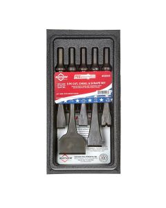 MAY32023 image(0) - Mayhew 5-PC PNEU CUT CHISEL SCRAPE SET