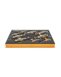 GearWrench 9 Piece Slotted Dual Material Screwdriver Set in Foam Storage Tray