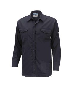 OBRZFI509-S image(0) - OBERON Button Up Shirt - FR/Arc-Rated 7.5 oz 88/12 - Navy - Size: S