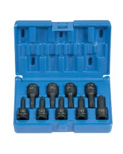 GRE1200T image(0) - Grey Pneumatic 3/8" Drive 9 Piece Internal Torx Impact Driver Set