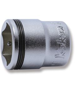 KKN3450M-17 image(0) - Ko-ken USA 3/8 Sq. Dr. Socket  17mm Nut Grip Length 28mm