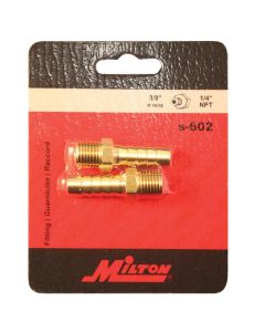 MILS602 image(1) - Milton Industries 1/4" M. End, 3/8" ID Hose, 2/cd