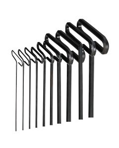 EKL33610 image(0) - Eklind Tool Company HEX KEY SET 10 PC T-HANDLE 6IN. SAE 3/32-3/8IN.