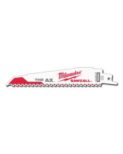 MLW48-00-5021 image(0) - Milwaukee Tool 6" AX NAIL EMBEDDED WOOD CUTTING SAWZALL RECIP SAW BLADES, 5 TPI (5-PK)